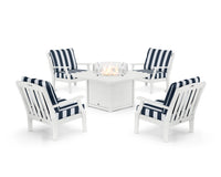 Thumbnail for Trex Yacht Club 5-Piece Deep Seating Set with Fire Pit Table