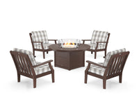 Thumbnail for Trex Yacht Club 5-Piece Deep Seating Set with Round Fire Pit Table