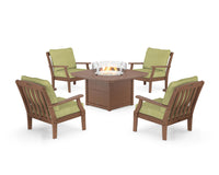 Thumbnail for Trex Yacht Club 5-Piece Deep Seating Set with Fire Pit Table