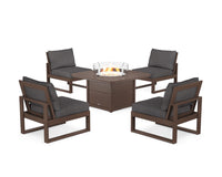 Thumbnail for Trex Eastport Modular 5-Piece Deep Seating Set with Yacht Club Fire Pit Table