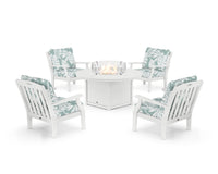 Thumbnail for Trex Yacht Club 5-Piece Deep Seating Set with Round Fire Pit Table