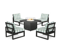 Thumbnail for Trex Eastport Modular 5-Piece Deep Seating Set with Yacht Club Fire Pit Table