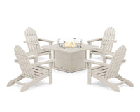 Thumbnail for Trex Cape Cod Adirondack 5-Piece Set with Square Fire Pit Table