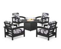 Thumbnail for Trex Rockport 5-Piece Deep Seating Set with Round Fire Pit Table