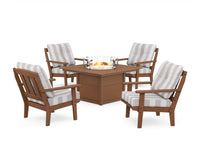 Thumbnail for Trex Cape Cod 5-Piece Deep Seating Set with Fire Pit Table