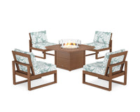 Thumbnail for Trex Eastport Modular 5-Piece Deep Seating Set with Yacht Club Fire Pit Table