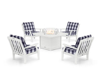 Thumbnail for Trex Yacht Club 5-Piece Deep Seating Set with Fire Pit Table