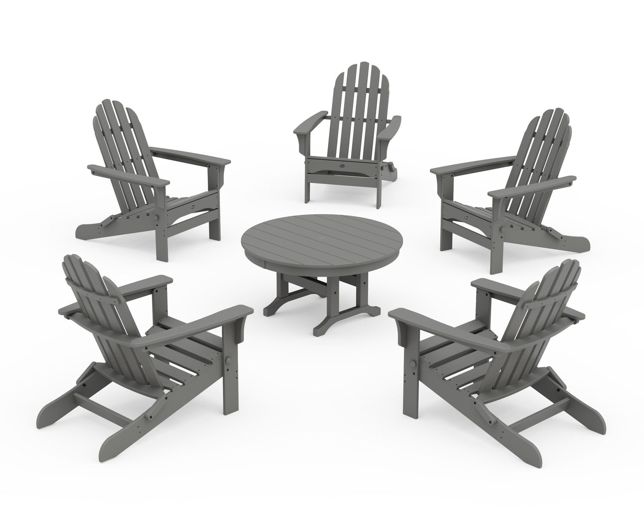 Trex Cape Cod 6-Piece Folding Adirondack Conversation Set