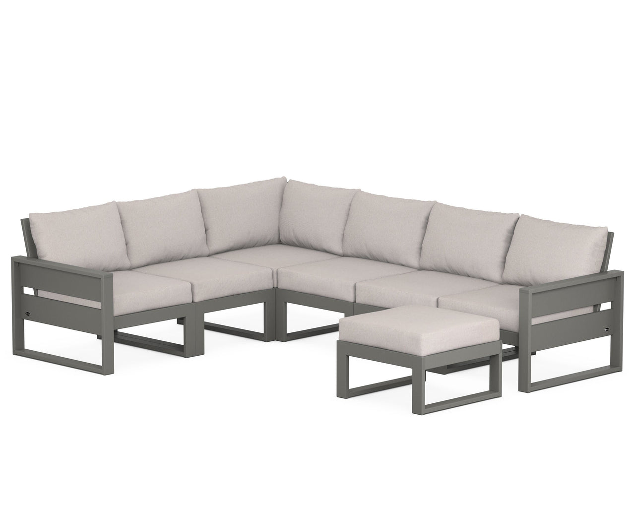 Trex Eastport 6-Piece Sectional with Ottoman
