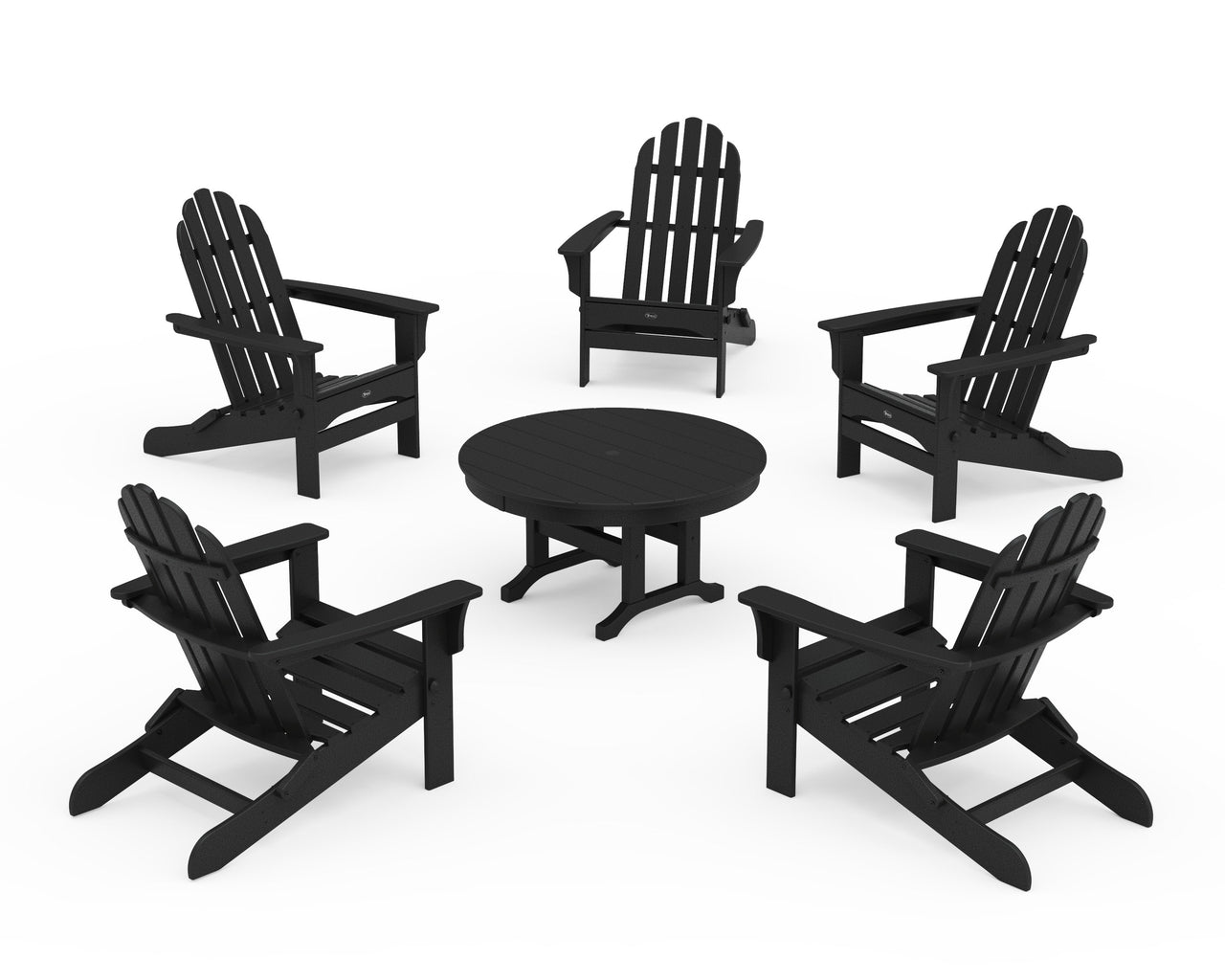 Trex Cape Cod 6-Piece Folding Adirondack Conversation Set