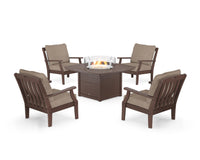 Thumbnail for Trex Yacht Club 5-Piece Deep Seating Set with Fire Pit Table
