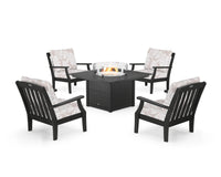 Thumbnail for Trex Yacht Club 5-Piece Deep Seating Set with Square Fire Pit Table