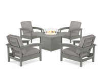 Thumbnail for Trex Rockport 5-Piece Deep Seating Set with Yacht Club Fire Pit Table