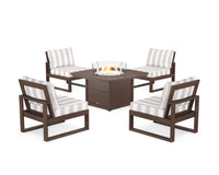 Thumbnail for Trex Eastport Modular 5-Piece Deep Seating Set with Yacht Club Fire Pit Table