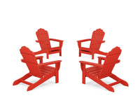 Thumbnail for Trex 4-Piece Monterey Bay Oversized Adirondack Chair Conversation Set