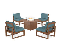 Thumbnail for Trex Eastport Modular 5-Piece Deep Seating Set with Square Fire Pit Table