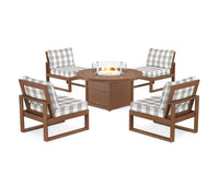 Thumbnail for Trex Eastport Modular 5-Piece Deep Seating Set with Round Fire Pit Table