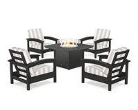 Thumbnail for Trex Rockport 5-Piece Deep Seating Set with Yacht Club Fire Pit Table