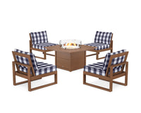 Thumbnail for Trex Eastport Modular 5-Piece Deep Seating Set with Square Fire Pit Table