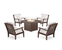 Thumbnail for Trex Yacht Club 5-Piece Deep Seating Set with Fire Pit Table