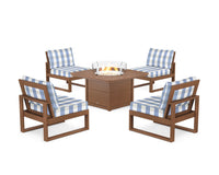 Thumbnail for Trex Eastport Modular 5-Piece Deep Seating Set with Yacht Club Fire Pit Table