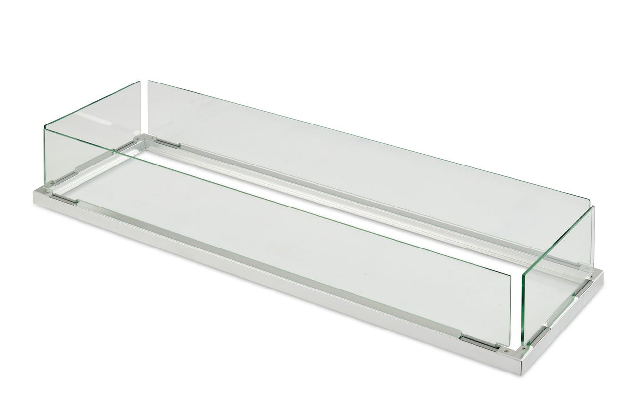 Linear Folding Glass Wind Guard for 12" x 42" Burner: 13.4" x 42.61" x 6.21"FWG-1242