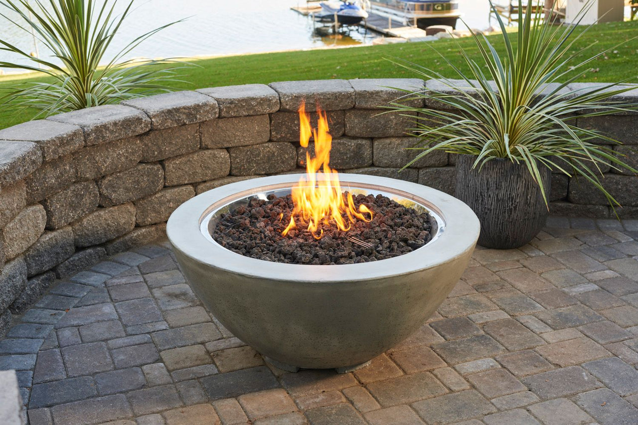 Natural Grey Cove 42" Round Gas Fire Pit Bowl w/Direct Spark Ignition (NG)CV30DSING