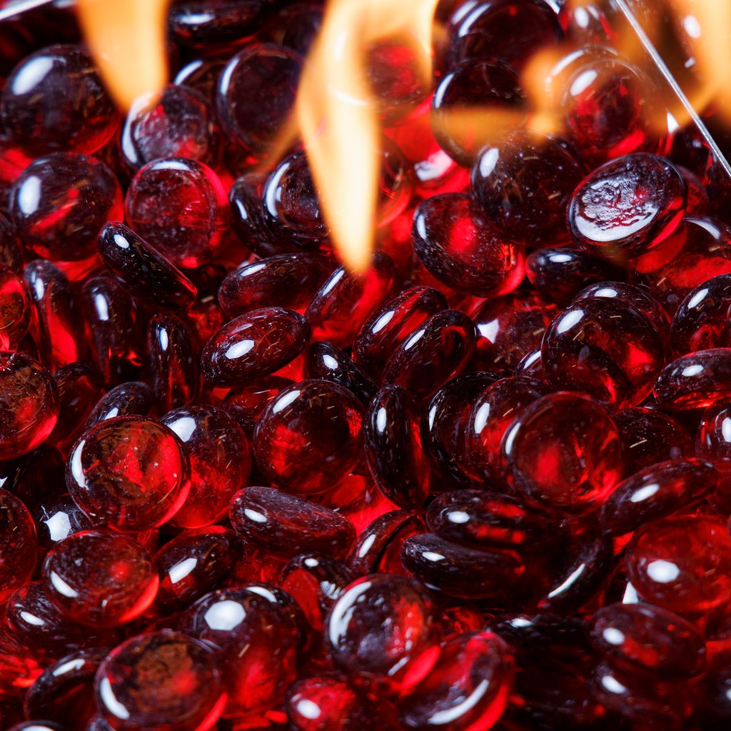 Ruby Tempered Fire Glass GemsCFG-R