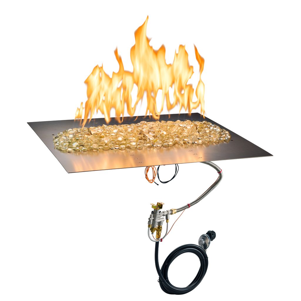 Crystal Fire Plus Linear Gas Fire Pit Burner Plate 24" x 24"BP2424-B