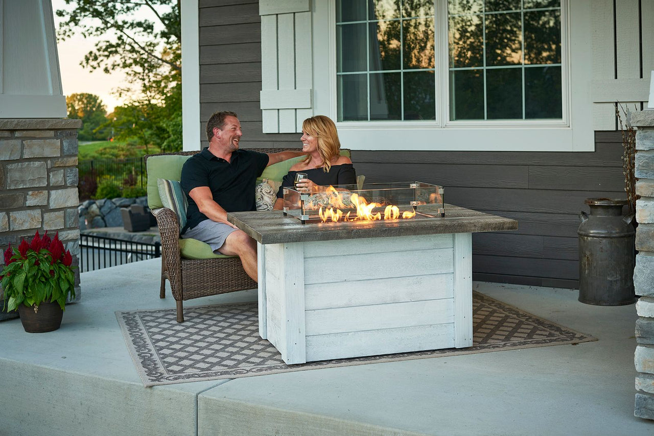 Alcott Rectangular Gas Fire Pit Table w/Direct Spark Ignition (LP)ALC1224DSILP