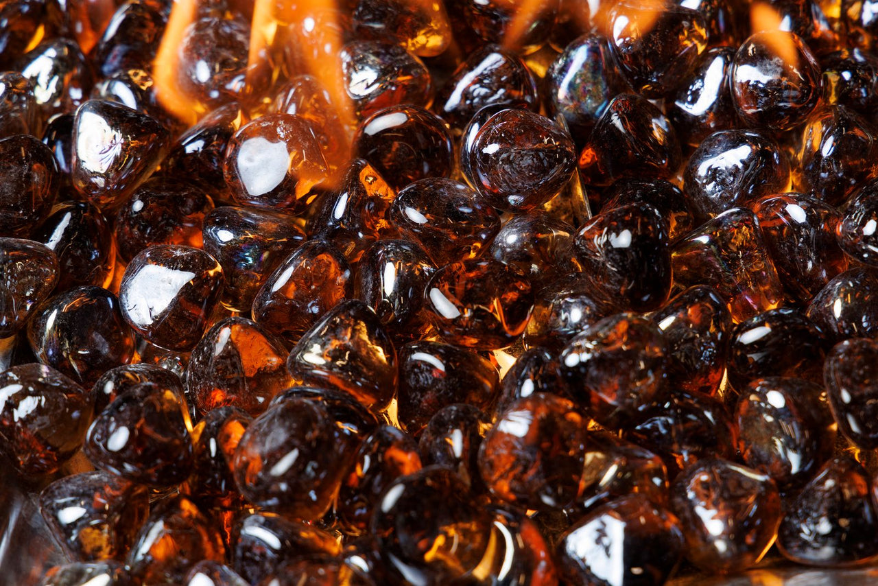 Copper Large Tempered Fire Glass DiamondsCFLD-C
