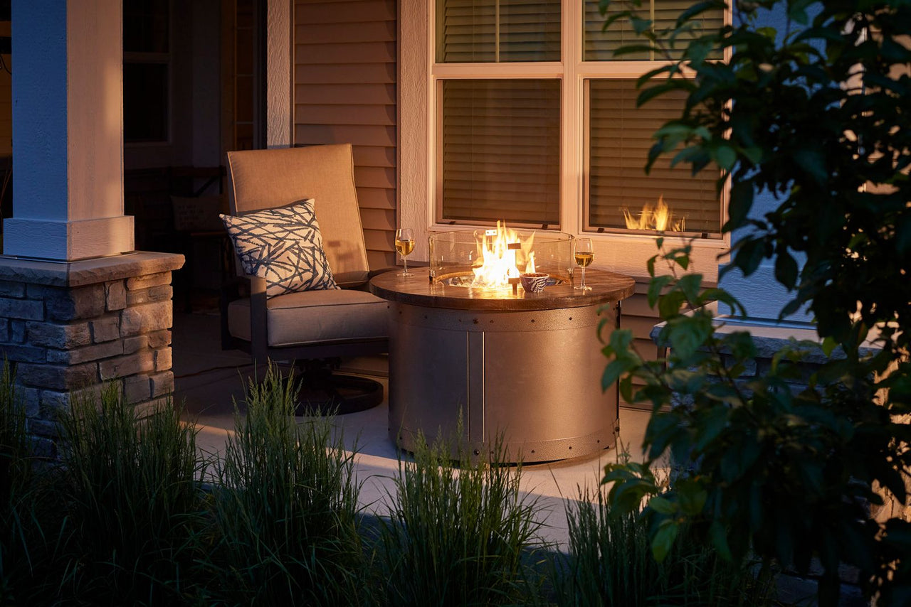 Edison Round Gas Fire Pit Table w/Direct Spark Ignition (LP)ED20DSILP