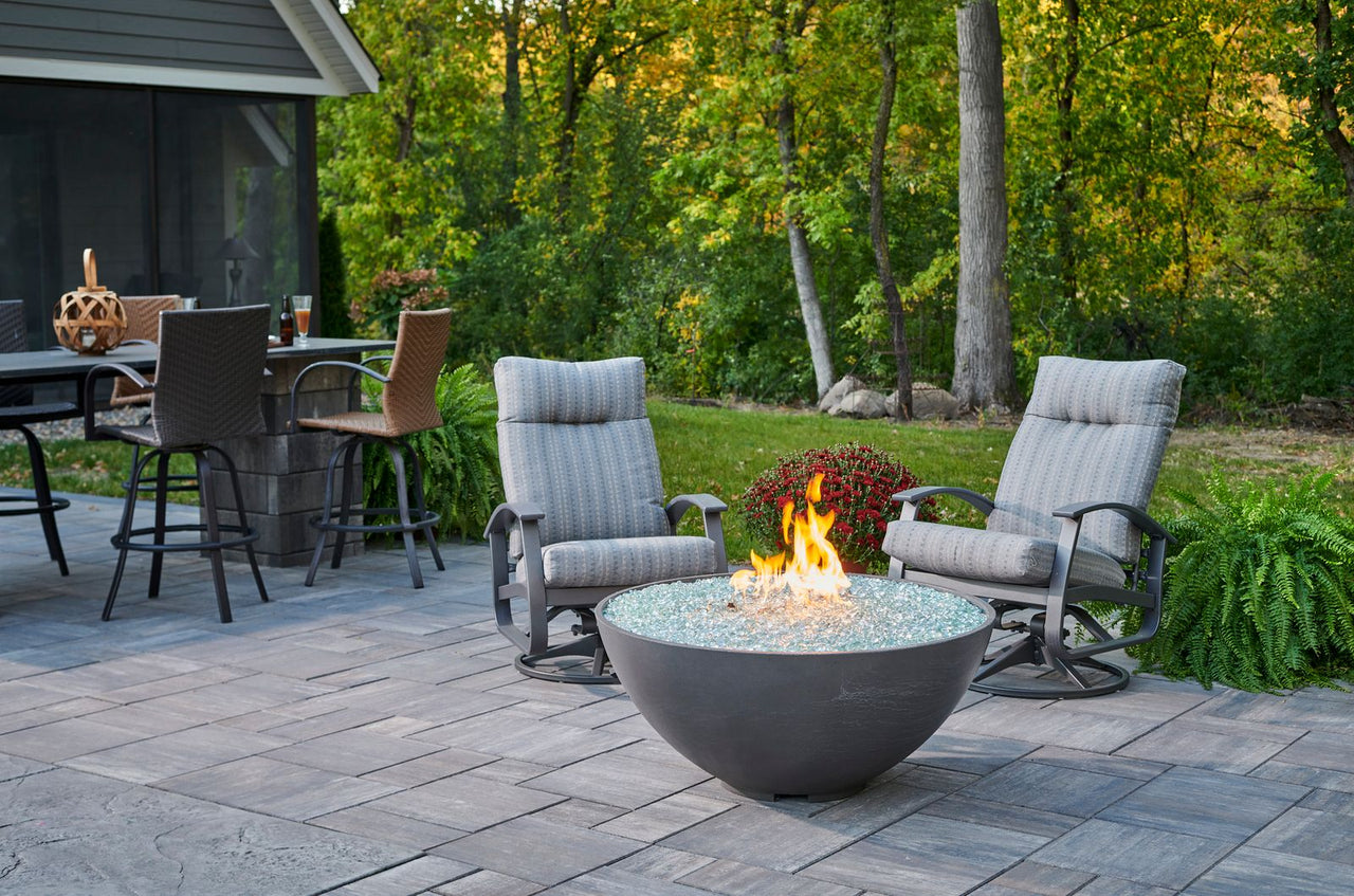 Natural Grey Cove Edge 42" Round Gas Fire Pit Bowl w/Direct Spark Ignition (NG)CV30EDSING