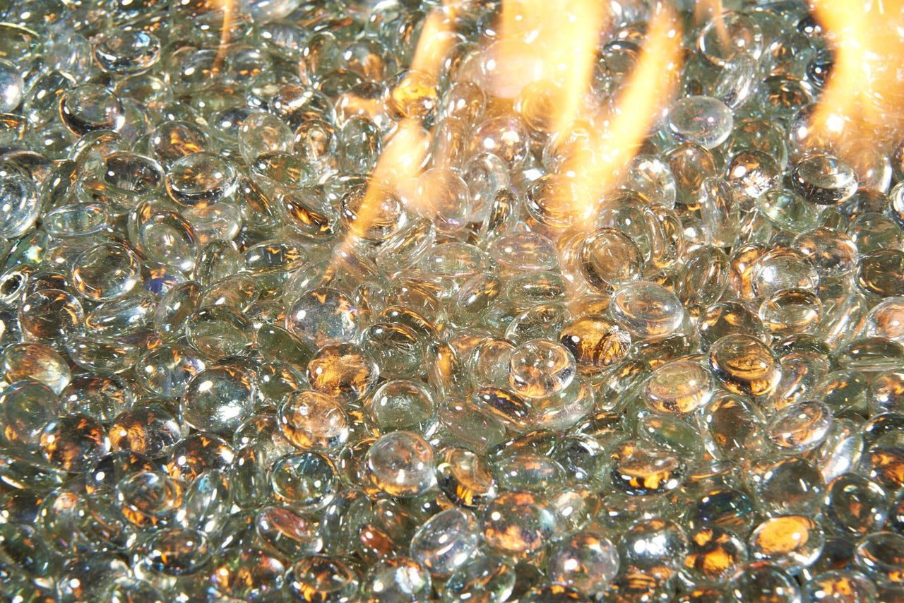 Clear Tempered Fire Glass GemsCFG-D