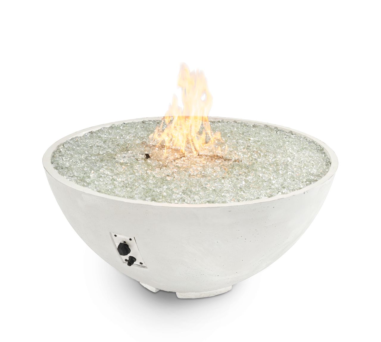 White Cove 42" Round Gas Fire Pit Bowl w/Direct Spark Ignition (NG)CV30WTDSING