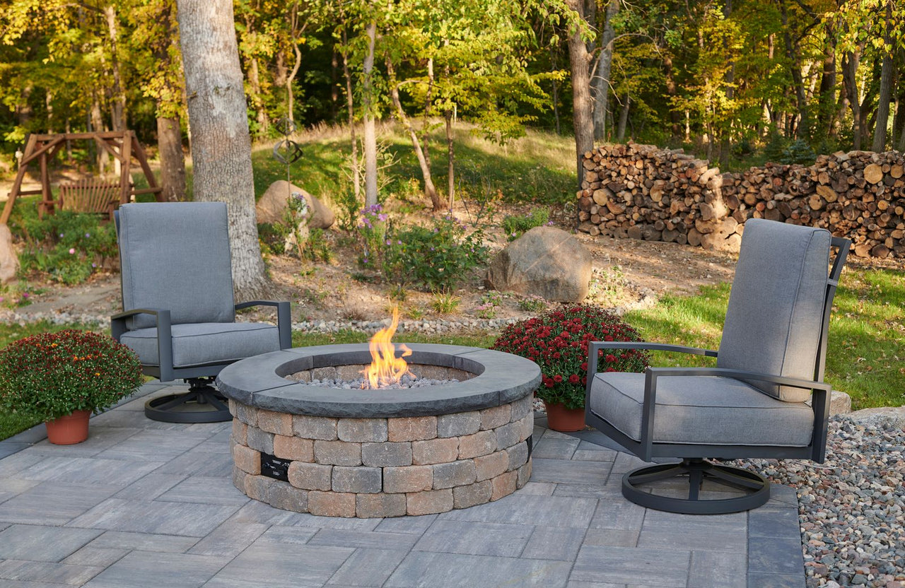 Bronson Block Gas Fire Pit Kit w/Direct Spark Ignition (NG)