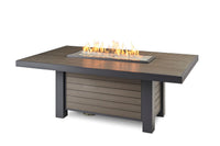 Thumbnail for Brooks Linear Dining Height Taupe Fire Pit Table w/Direct Spark Ignition
