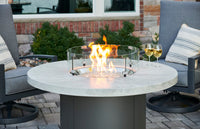 Thumbnail for White Onyx Beacon Round Gas Fire Pit Table w/Direct Spark Ignition (LP)BC20WODSILP