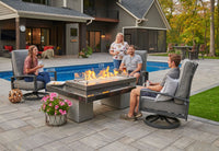 Thumbnail for Uptown Linear Gas Fire Pit Table Electronic Ignition (LP) - Black Granite
not compatable with 20 lb propane tankUP1242DSILP