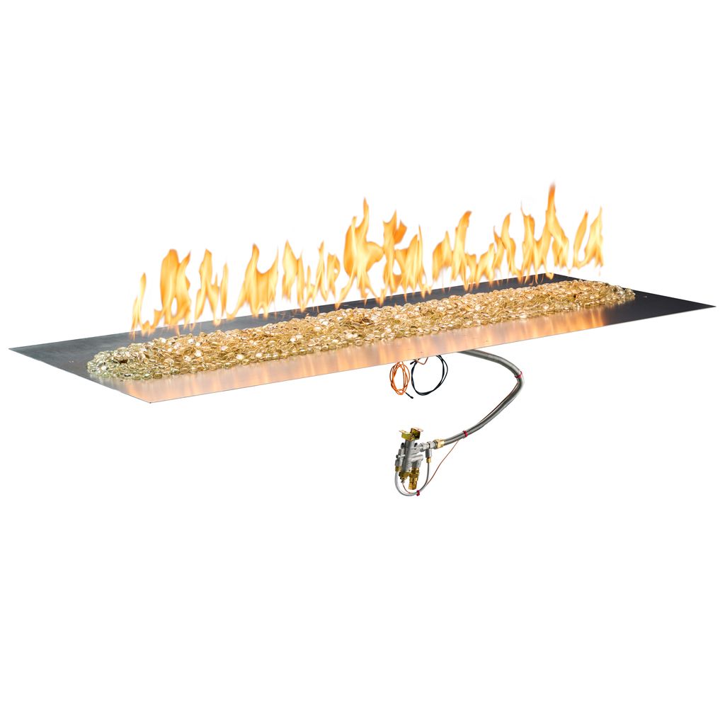 Crystal Fire Plus Linear Gas Fire Pit Burner Plate 64" x 24"BP2464-B