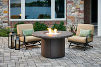 Thumbnail for Marbleized Noche Beacon Round Gas Fire Pit Table w/Direct Spark Ignition (LP)BC20MNBDSILP