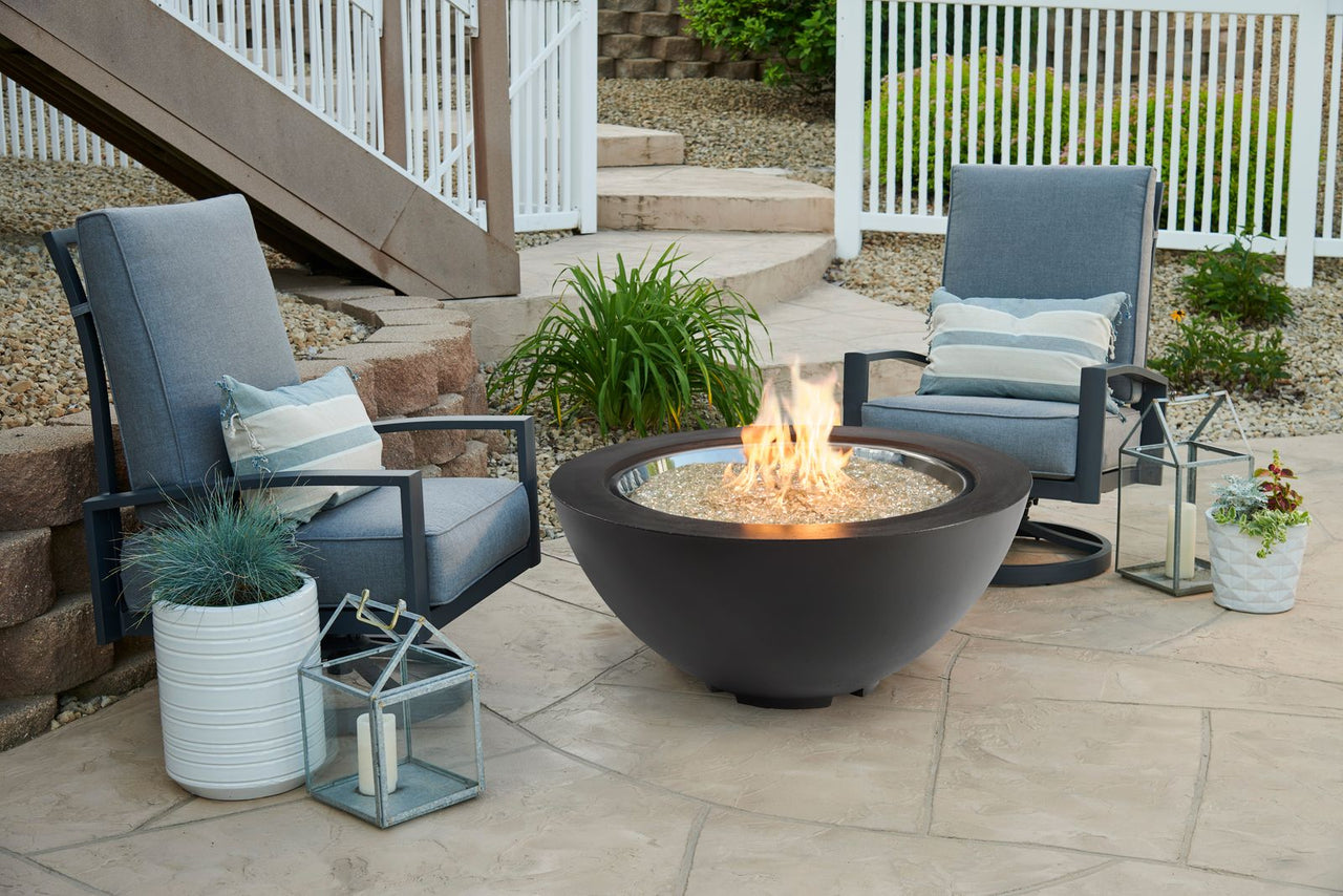 Midnight Mist Cove 42" Round Gas Fire Pit Bowl w/Direct Spark Ignition