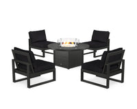 Thumbnail for Trex Eastport Modular 5-Piece Deep Seating Set with Round Fire Pit Table