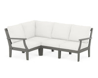 Thumbnail for Trex Yacht Club Modular 4-Piece Deep Seating Set - Sand Castle