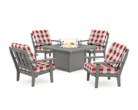 Thumbnail for Trex Cape Cod 5-Piece Deep Seating Set with Fire Pit Table