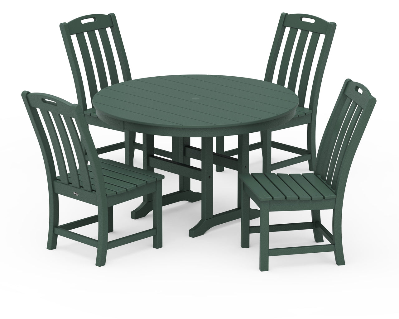 Trex Yacht Club 5-Piece Round Side Chair Dining Set