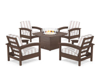 Thumbnail for Trex Rockport 5-Piece Deep Seating Set with Yacht Club Fire Pit Table