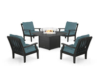 Thumbnail for Trex Yacht Club 5-Piece Deep Seating Set with Square Fire Pit Table