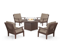Thumbnail for Trex Yacht Club 5-Piece Deep Seating Set with Round Fire Pit Table