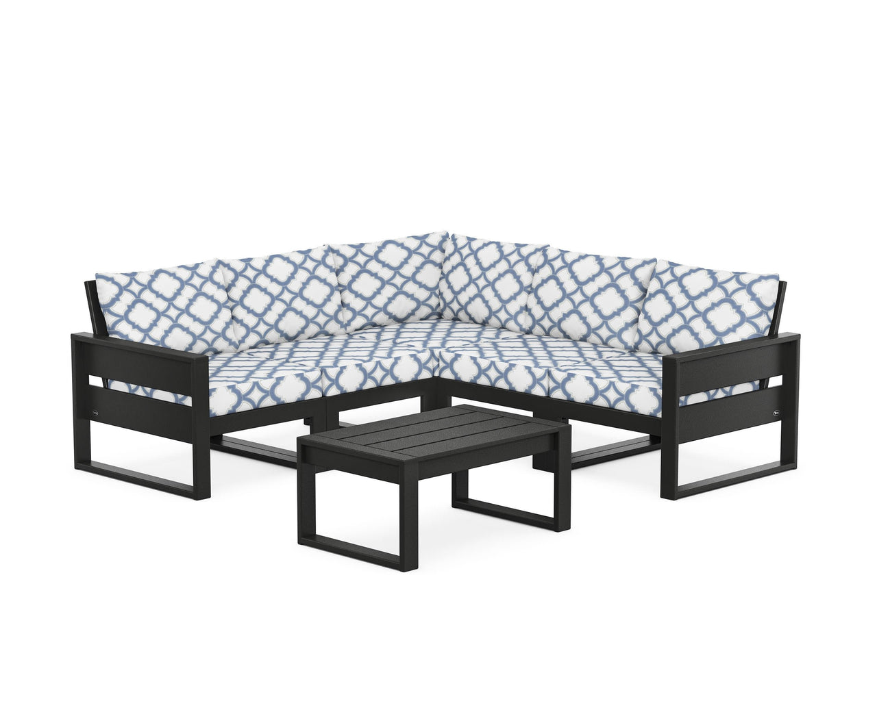 Trex Eastport 6-Piece Deep Seating Sectional + Coffee Table Set